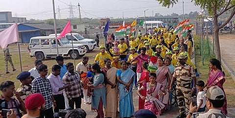 நாகை வந்த மத்திய தொழிலக பாதுகாப்புப் படையின் வந்தே மாதரம் கடலோர சைக்களோ மாரத்தான்