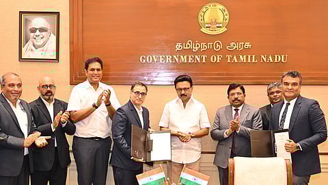 தொழில் துறையில் ரூ.5,980 கோடியில் புதிய முதலீடு - முதல்வா் முன்னிலையில் ஒப்பந்தம்