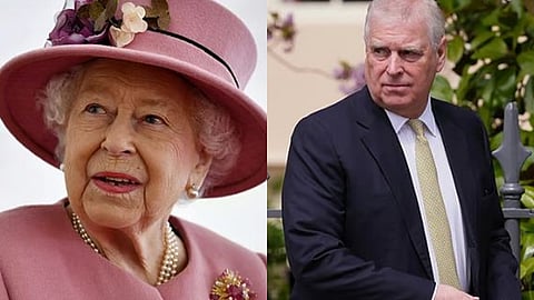 மறைந்த பிரிட்டன் ராணி இரண்டாம் எலிசபெத் - முன்னாள் இளவரசர் ஆண்ட்ரூ
