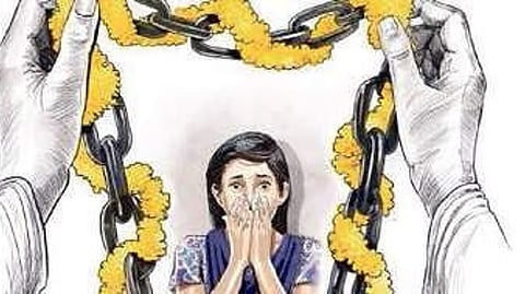 குழந்தை திருமணம் (சித்திரிப்பு)