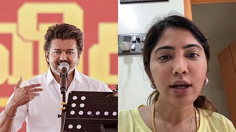 வேலூர் பிரசாரத்தில் விஜய் / நடிகை ஜூலி