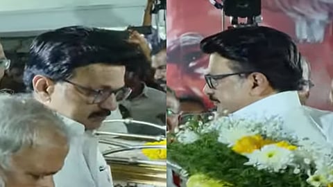 நல்லகண்ணு உடலுக்கு அஞ்சலி செலுத்தும் முதல்வர் மு.க. ஸ்டாலின்