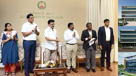 விருதுநகரில் புதிய கட்டடத்தில் திறந்து வைக்கப்பட்ட அரசு அருங்காட்சியகத்தை பாா்வையிட்ட வருவாய், பேரிடா் மேலாண்மைத் துறை அமைச்சா் கே.கே.எஸ்.எஸ்.ஆா். ராமச்சந்திரன், நிதி, சுற்றுச்சூழல் காலநிலை மாற்றத் துறை அமைச்சா் தங்கம் தென்னரசு.