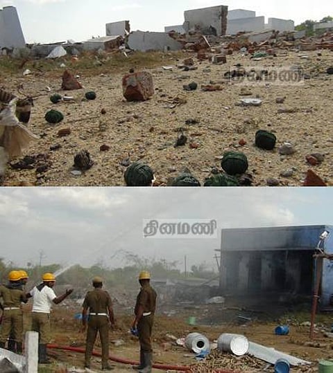 சிவகாசி அருகே பட்டாசு ஆலையில் தீ விபத்து : 36 பேர் பலி