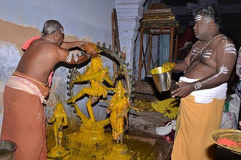 புதுக்கோட்டை திருவரங்குளம் ஸ்ரீ அரங்குளநாதர் பெரியநாயகி அம்பாள் கோவிலில் ஆருத்ரா தரிசனம்