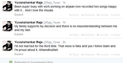 நான் இஸ்லாத்தை பின்பற்றுவதற்காக பெருமைப்படுகிறேன்: யுவன்சங்கர் ராஜா