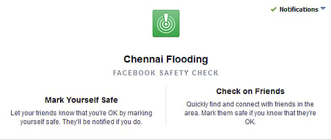 சென்னை மழை: `பாதுகாப்பாக இருக்கிறேன்' வசதியை அறிமுகம் செய்தது பேஸ்புக்