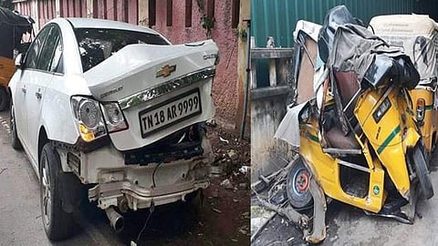 சென்னையில் குடிபோதையில் கல்லூரி மாணவர் கார் விபத்து: ஆட்டோ ஓட்டுநர் சாவு