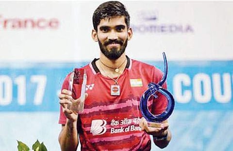 பாட்மிண்டன் தரவரிசை: 2-ஆவது இடத்துக்கு ஸ்ரீகாந்த் முன்னேற்றம்