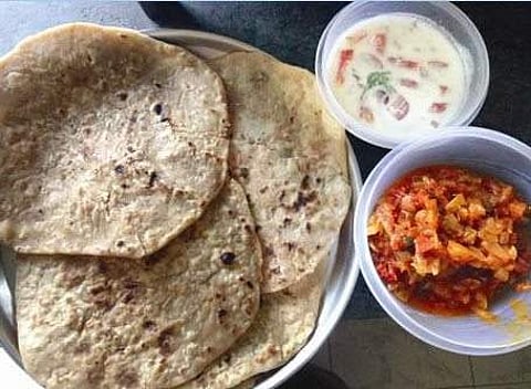 உருளைக்கிழங்கு மசாலா சப்பாத்தி