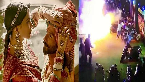 'பத்மாவத்' திரையரங்கு மீது பெட்ரோல் குண்டு வீச்சு