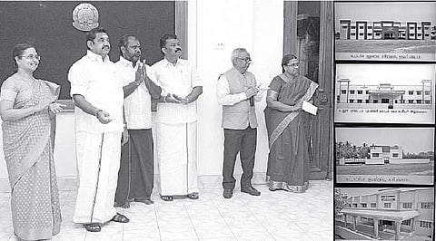 தமிழகத்தின் பல்வேறு இடங்களில் கட்டப்பட்டுள்ள வட்டாட்சியர் அலுவலகக் கட்டடங்கள், குடியிருப்பு கட்டடங்களையும், புதிய வருவாய் வட்டங்களையும் தலைமைச் செயலகத்தில் புதன்கிழமை காணொலிக் காட்சி மூலம் தொடங்கி