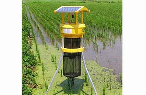 மகசூலை அதிகரிக்க உதவும் சோலார் விளக்குப் பொறி