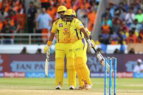 அம்பத்தி ராயுடு ஆக்ரோஷ ஆட்டம்: சென்னை சூப்பர் கிங்ஸ் 182 ரன்கள் குவிப்பு