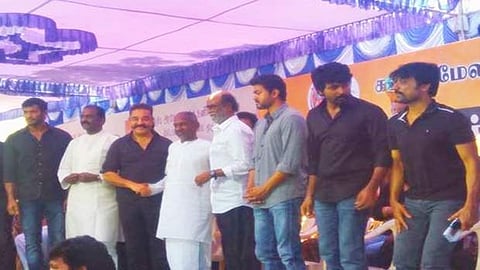 தீவிரமடையும் திரைத்துறை அறவழிப்போராட்டம்: ரஜினி, கமல், விஜய் விக்ரம் பங்கேற்பு