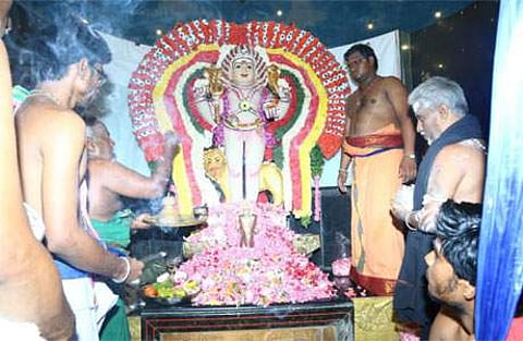 பைரவருக்கு நடைபெற்ற ஏகதின லட்சார்ச்சனை.