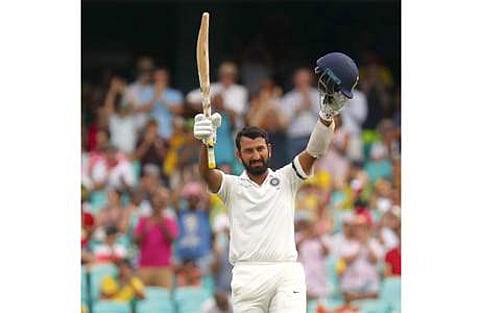 சிட்னி டெஸ்ட்: வலுவான நிலையில் இந்தியா 303/4- புஜாரா சதம் 130, மயங்க் அகர்வால் 77