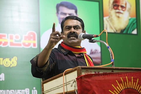 ராஜீவ் காந்தி படுகொலை குறித்து சர்ச்சைப் பேச்சு: சீமான் மீது வழக்குப் பதிவு