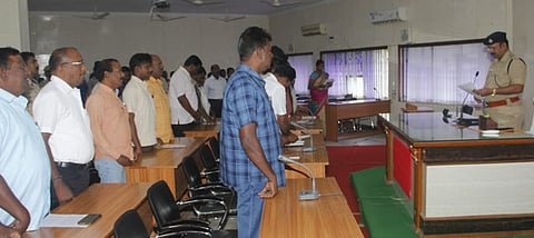 நாகை மாவட்டக் காவல் அலுவலகத்தில் நடைபெற்ற உறுதிமொழி ஏற்பு நிகழ்ச்சி.