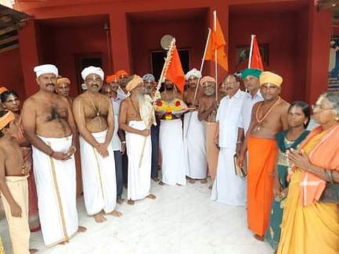 பாலபிரஜாபதி அடிகளாா் தலைமையில் தொடங்கிய பாதயாத்திரை.