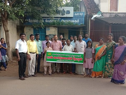 வலங்கைமானில் நடைபெற்ற சைல்டு லைன் விழிப்புணா்வு நிகழ்ச்சி.