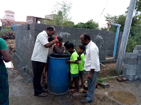 நாகியம்பட்டியில் டெங்கு ஒழிப்புப் பணி