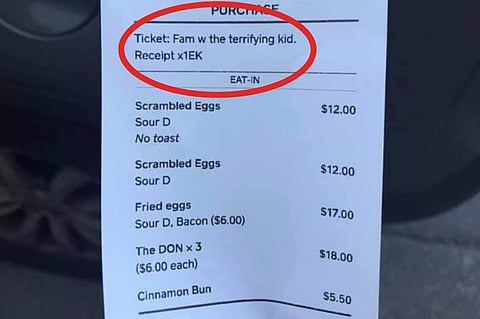 family with terrifying kid food bill