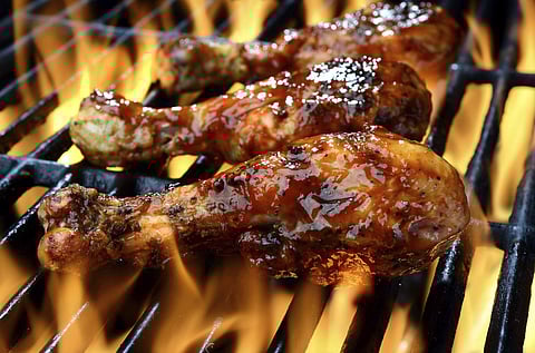 Barbeque grilled chicken