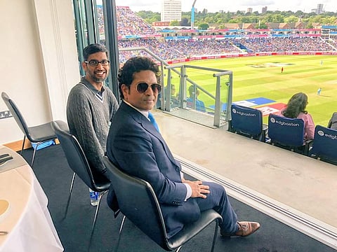 உலகக் கோப்பைப் போட்டியின் போது சச்சின் - சுந்தர் பிச்சை சந்திப்பு!