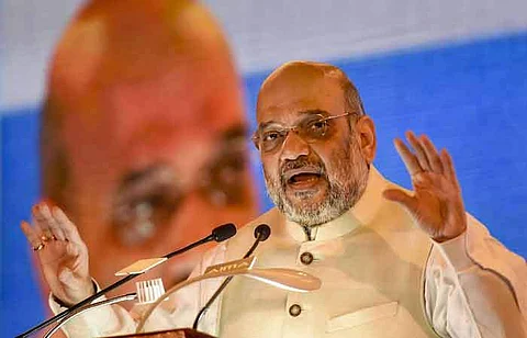 தில்லியில் இந்திய மேலாண்மைக் கூட்டமைப்பின் 46-ஆவது தேசிய மாநாட்டில் பேசிய மத்திய உள்துறை அமைச்சர் அமித் ஷா.