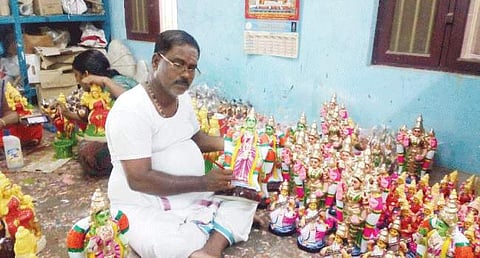 ஏற்றுமதிக்குத் தயாராகும் நவராத்திரி கொலு பொம்மைகள்