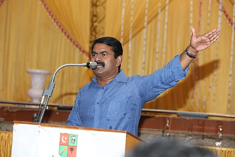 நாம் தமிழர் கட்சியின் தலைமை ஒருங்கிணைப்பாளர் சீமான்