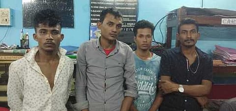 பிடிபட்ட ரயில் கொள்ளையா்கள்.