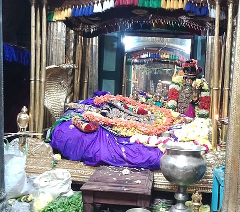 ரங்கநாதா் கோலத்தில் காட்சியளித்த ஆதிகேசவப் பெருமாள்.