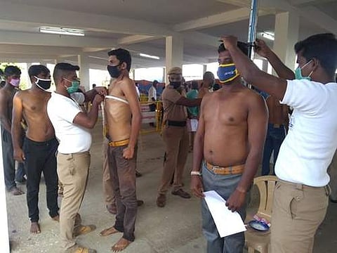 ஊர்க்காவல் படை வீரர் தேர்வில் பங்கேற்றோர்.