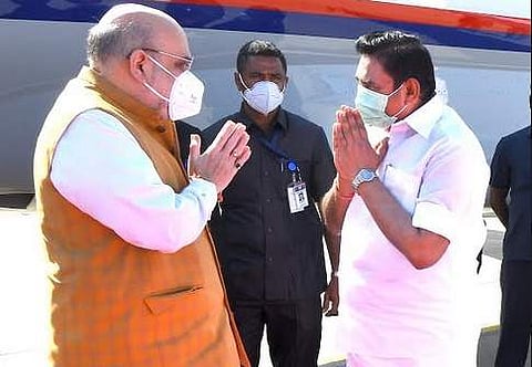 சென்னை வந்தார் அமித் ஷா; உற்சாக வரவேற்பு