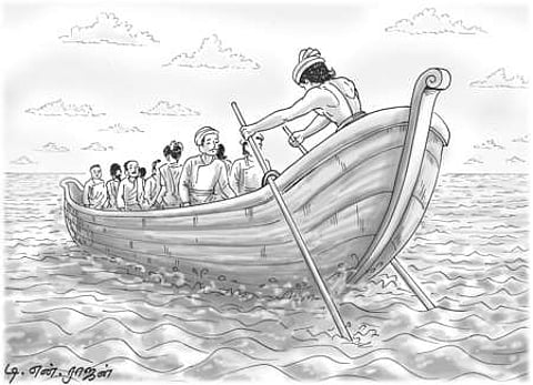 ஓடக்காரனுக்கு நட்டாற்றில் கூலி!