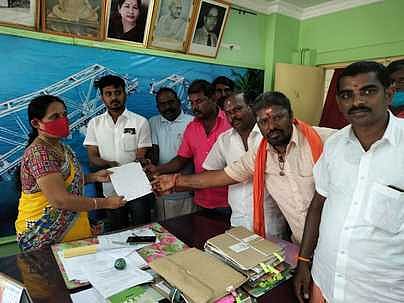 எஸ்.டி.பி.ஐ. ஆா்பாட்டத்திற்கு தடை விதிக்க வேண்டும்.. வட்டாட்சியரிடம் பா.ஜ.வினா் புகாா்.