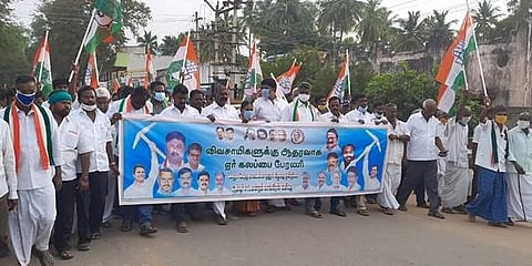 மாதனூரில் காங்கிரஸார் பேரணி, போராட்டம்: 98 பேர் கைது