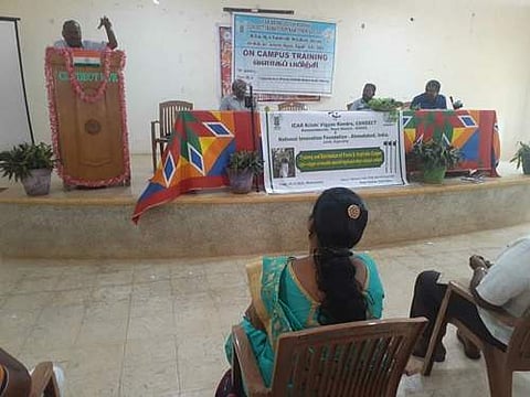 காமாட்சிபுரம் சென்டெக்ட்  வேளாண் அறிவியல் மையத்தில் நடைபெற்ற விழிப்புணர்வு முகாம்.