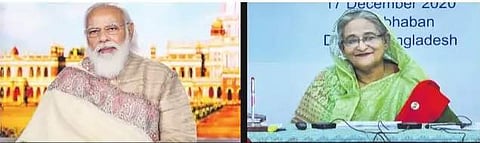 வங்கதேசத்துடன் உறவை வலுப்படுத்த முன்னுரிமை: பிரதமா் மோடி