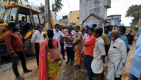 இடிக்கப்பட்ட ஆக்கிரமிப்பு கட்டடங்கள்.