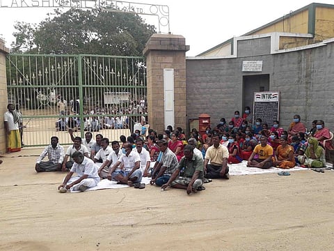 கோவில்பட்டியில் நூற்பாலைத் தொழிலாளா்கள் போராட்டம் ரத்து