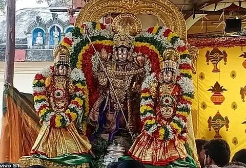 சிறுபுலியூர் ஸ்ரீகிருபாசமுத்திர பெருமாள் கோவிலில் பரமபத வாசல் திறப்பு.