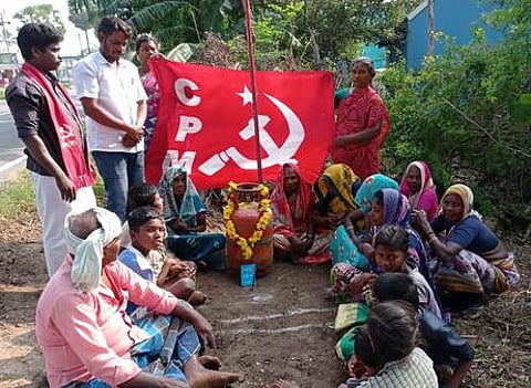 சமையல் எரிவாயு விலை உயா்வு: மாா்க்சிஸ்ட் கம்யூ. போராட்டம்