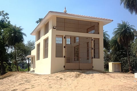 ஸ்ரீபெரும்புதூரில் கோதை யானைக்காக கட்டப்பட்டுள்ள புதிய கட்டடம்.