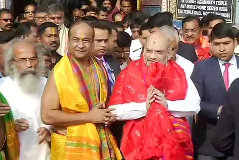 பூரி ஜெகன்நாத் கோயிலில் உள்துறை அமைச்சர் அமித் ஷா சாமி தரிசனம்