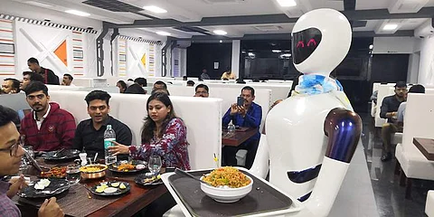சியோல் உணவகத்தில் எல்.ஜி நிறுவனம் அறிமுகப்படுத்திய ரோபோக்கள்!