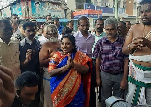 தெலங்கானா ஆளுநர் தமிழிசை செளந்தரராஜன் திருச்சி வருகை