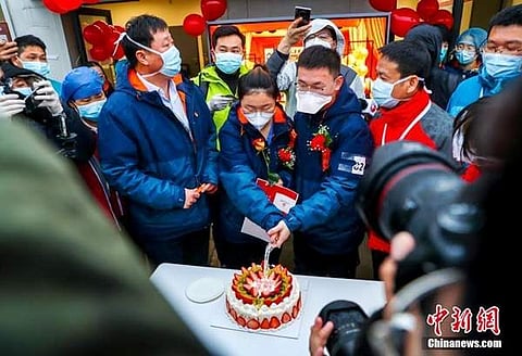 வூஹான் நகரில் திருமண விழா